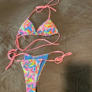 Princess Polly Vibrant Pink and Blue  Bikini